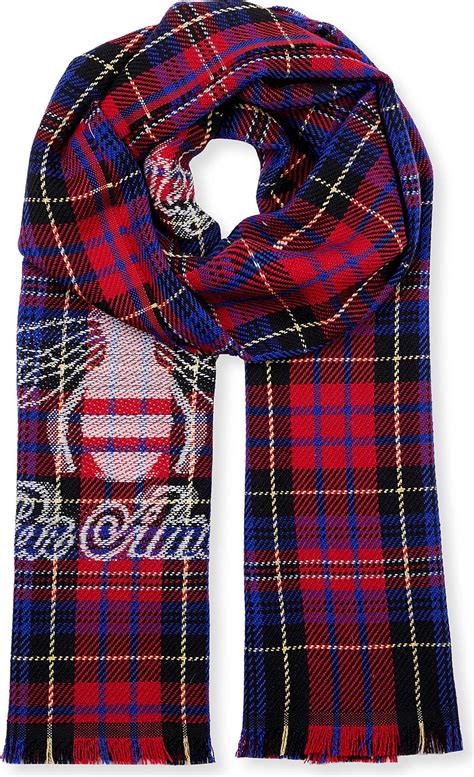 gucci tartan wool scarf|gucci scarf with fur trim.